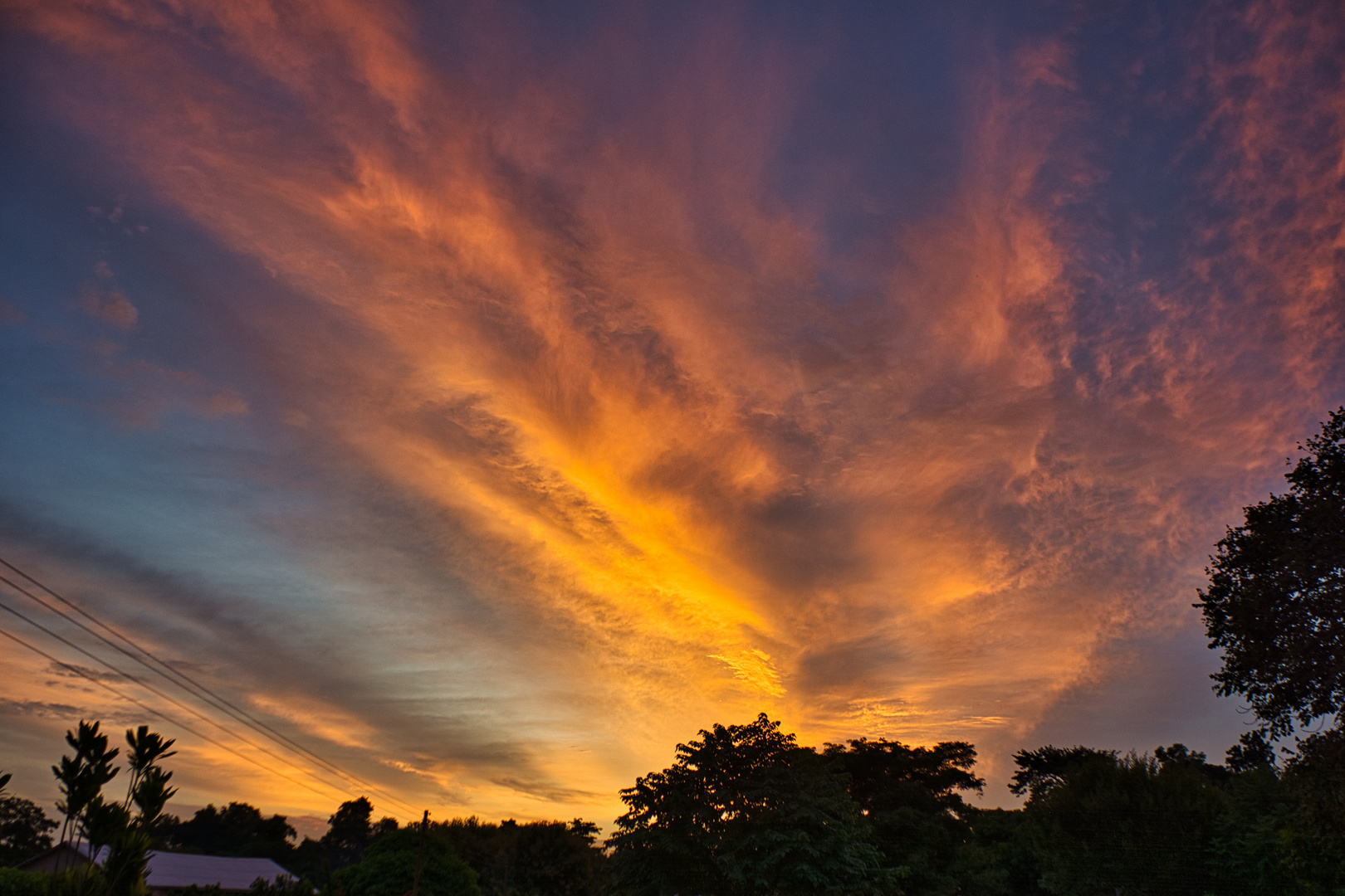 Sonnenuntergang bei Wenchi/Ghana