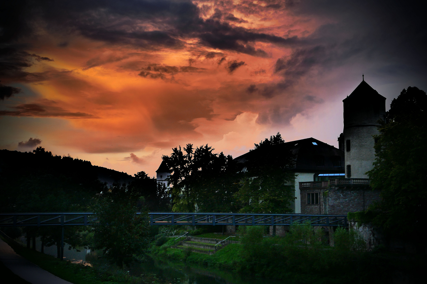 Sonnenuntergang bei Wertheim 3