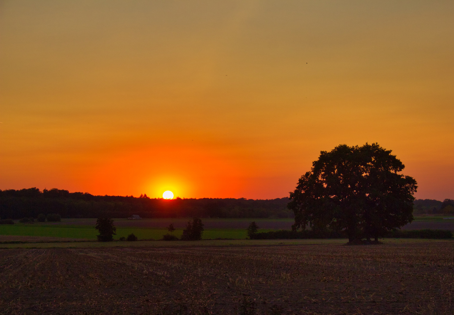 Sonnenuntergang bei Wolfsburg am 21.09.2020