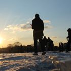 Sonnenuntergang beim Alstereisvergnügen