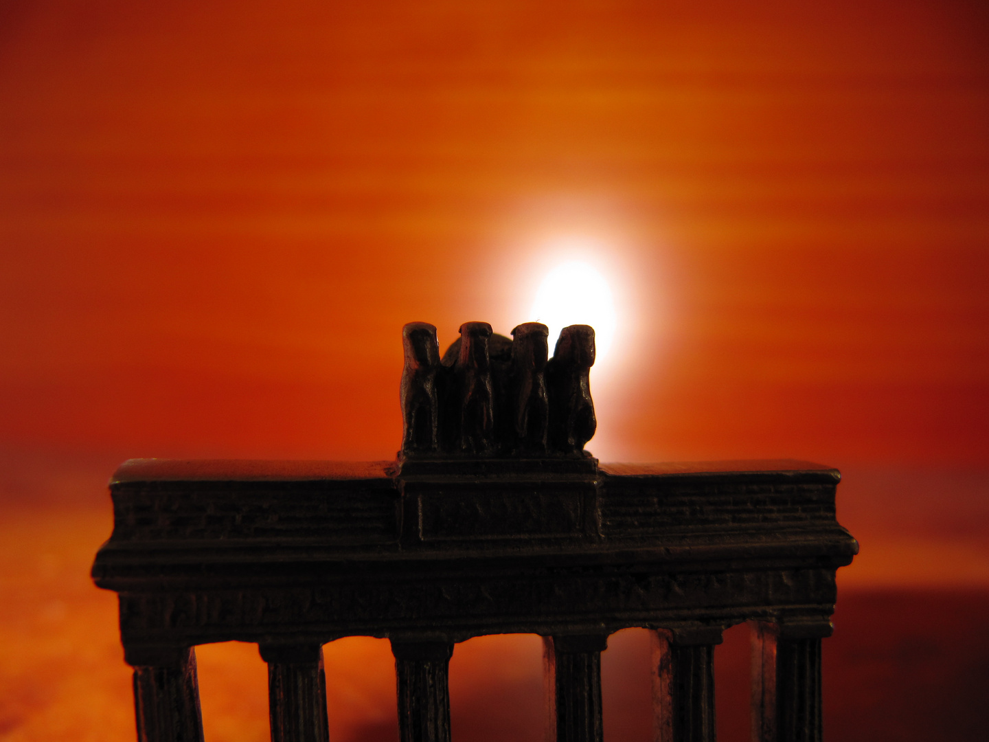 Sonnenuntergang beim Brandenburger Tor