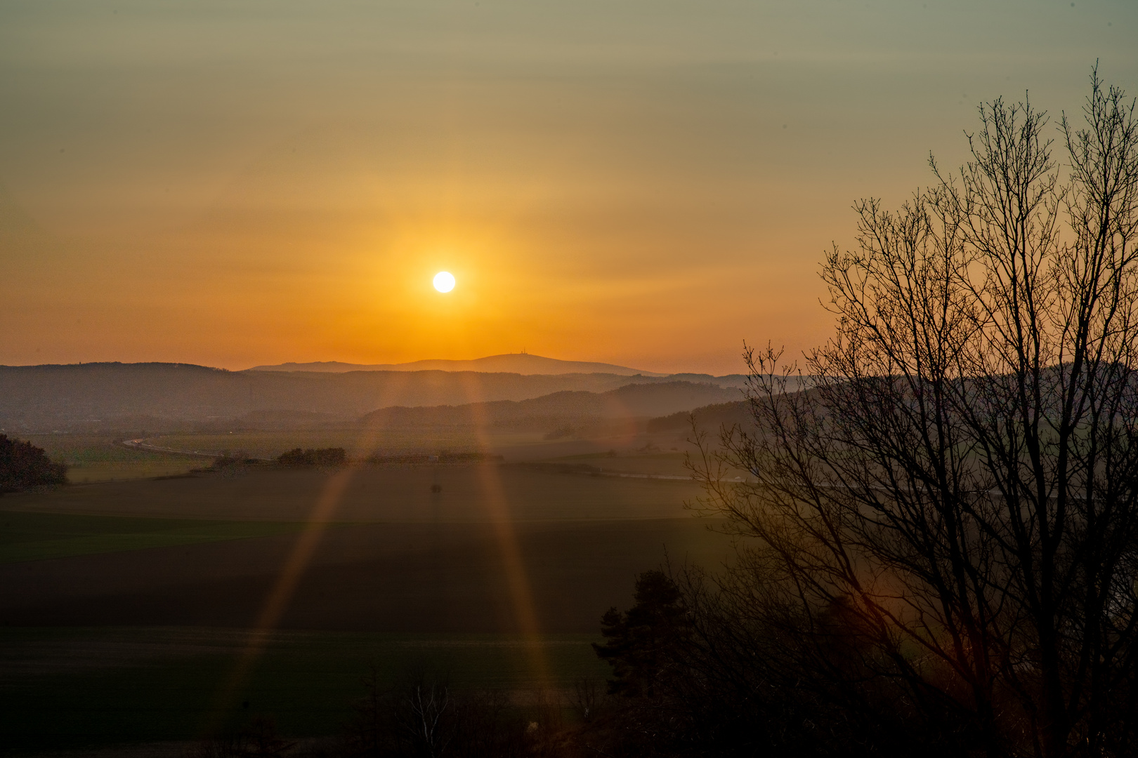 Sonnenuntergang beim Brocken