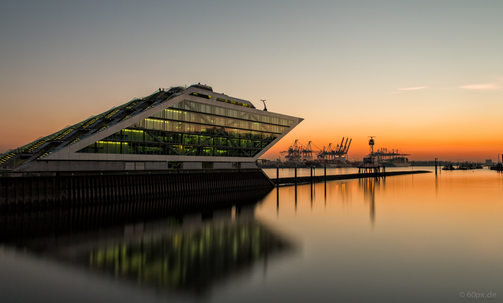 Sonnenuntergang beim Dockland