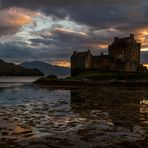 Sonnenuntergang beim Eilean Donan Castle