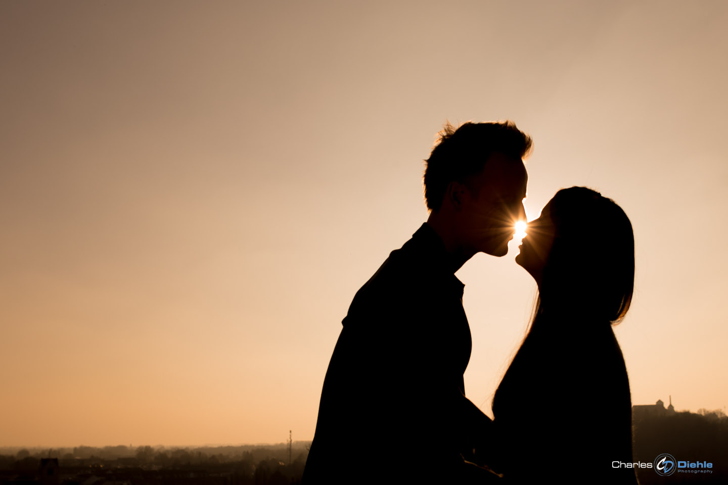 Sonnenuntergang beim Engagement Shooting