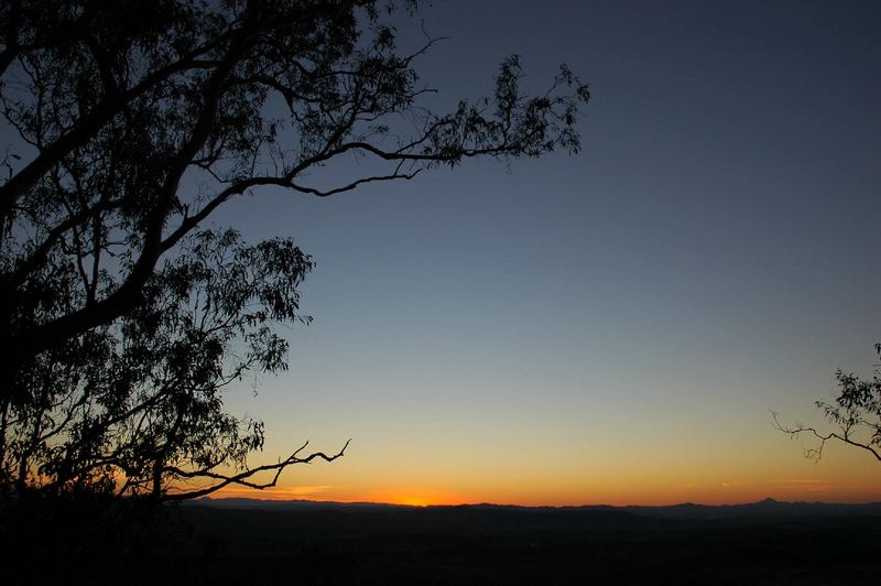 Sonnenuntergang beim Lamington National Park