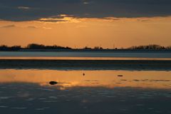 Sonnenuntergang beim Maloney Reservoir, Nebraska