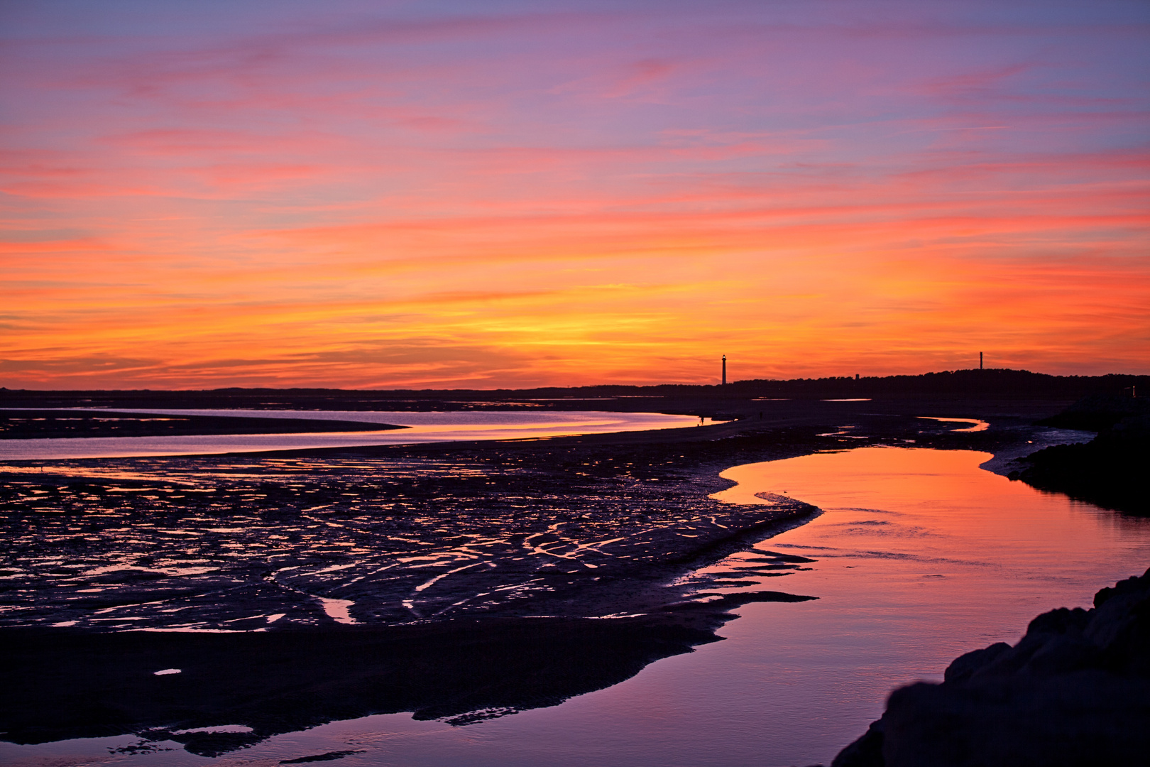 Sonnenuntergang beim Phare de la Coubre