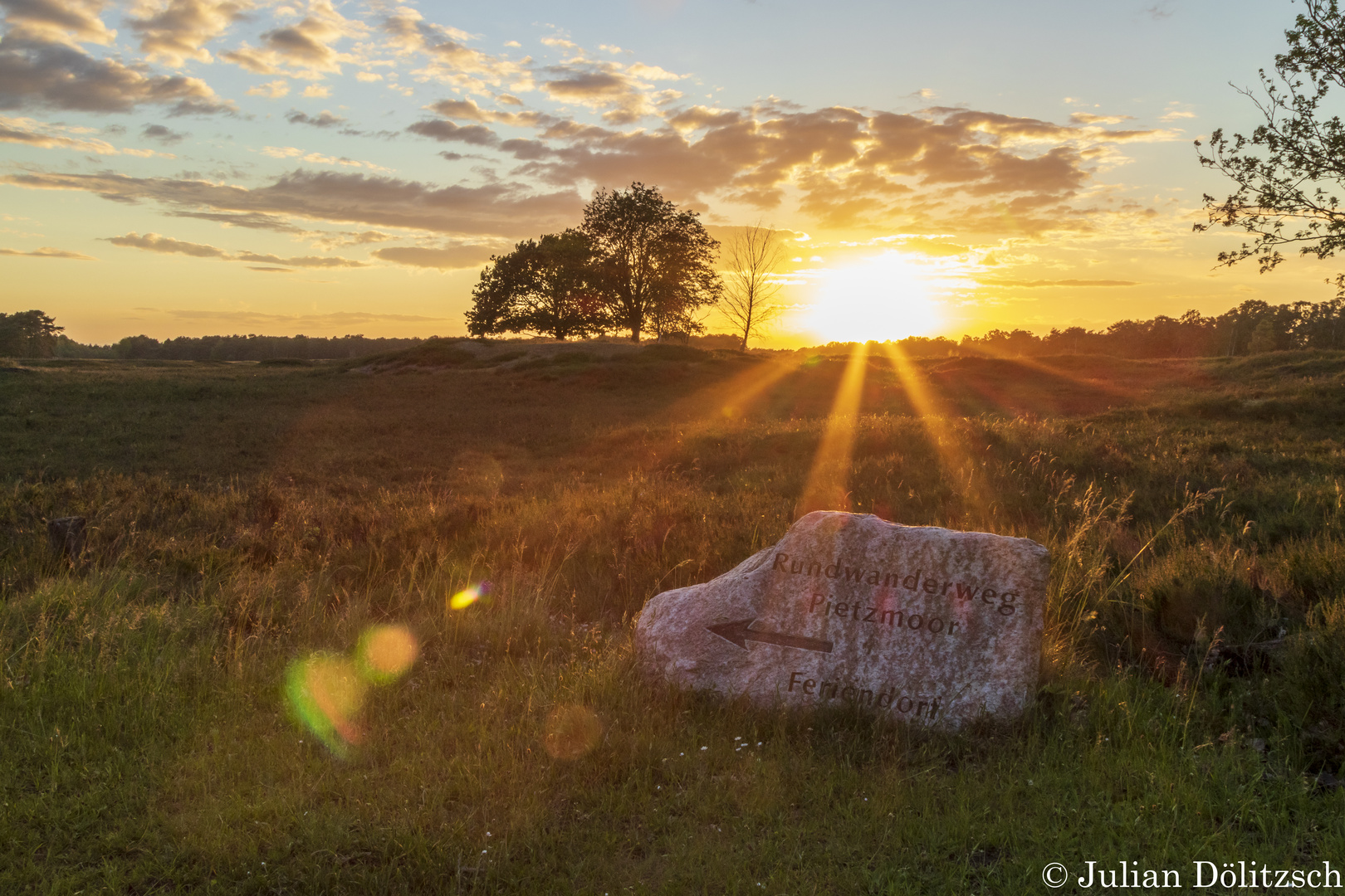 Sonnenuntergang beim Pietzmoor