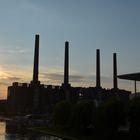 Sonnenuntergang beim VW-Kraftwerk