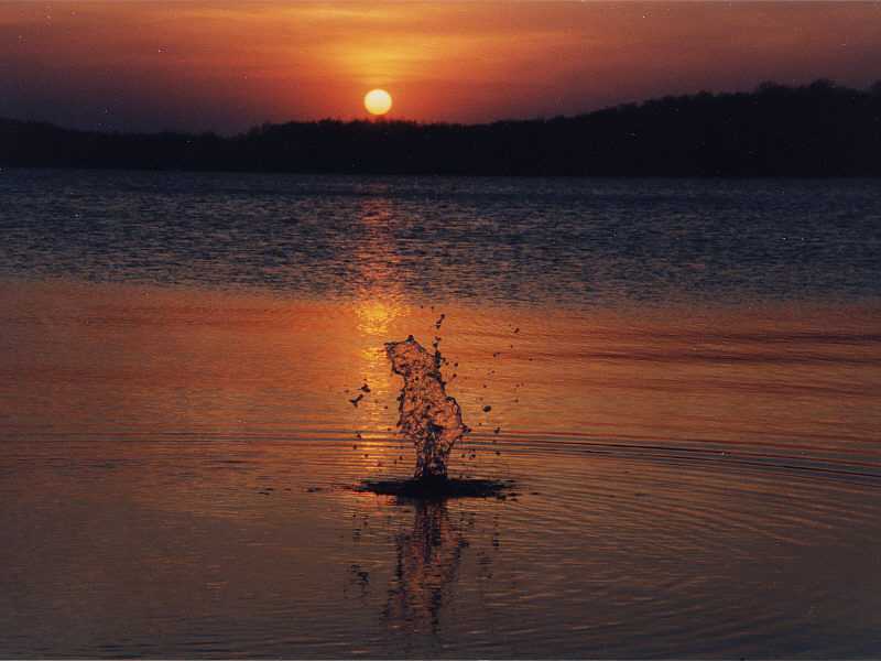 Sonnenuntergang Bergwitzsee