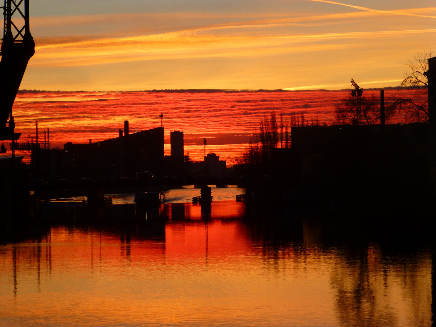 Sonnenuntergang Berlin 17.12.2013