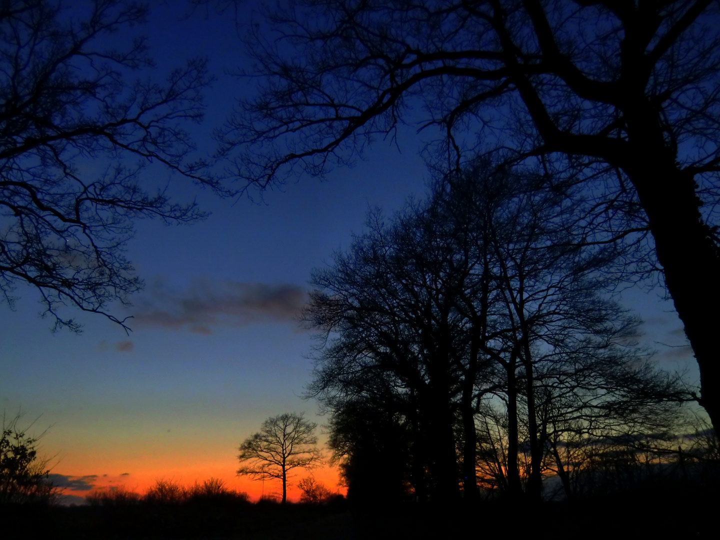 Sonnenuntergang bevor der Schnee kommt...