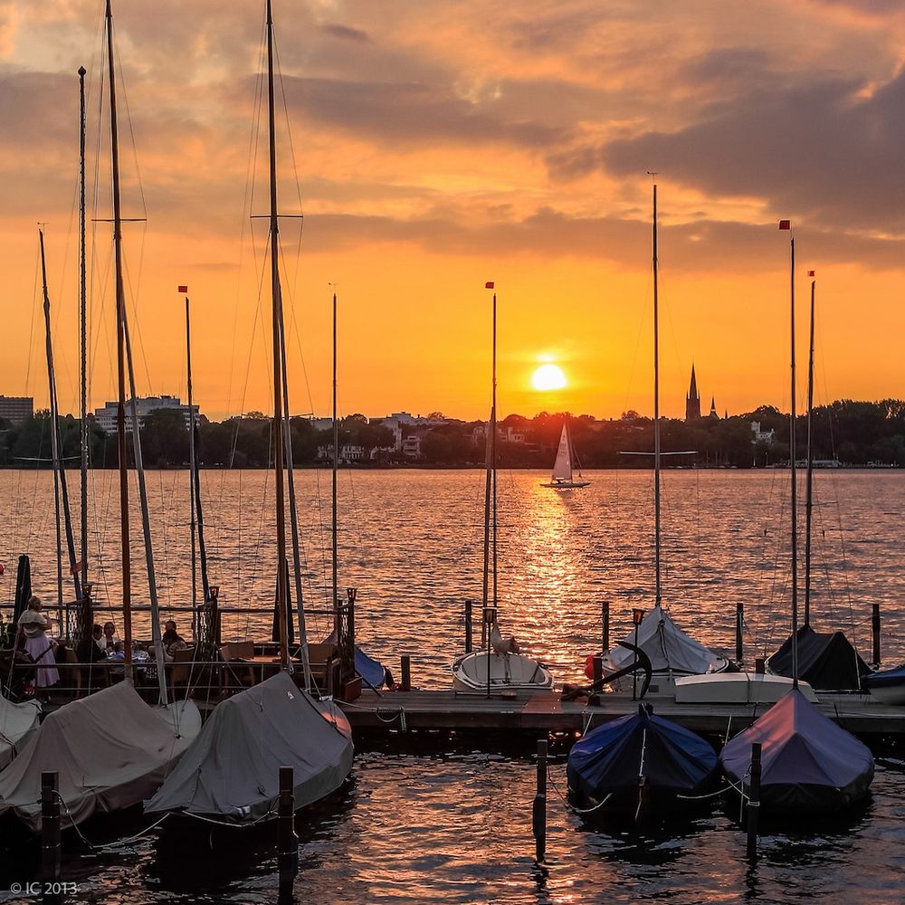 Sonnenuntergang - Binnenalster Hamburg