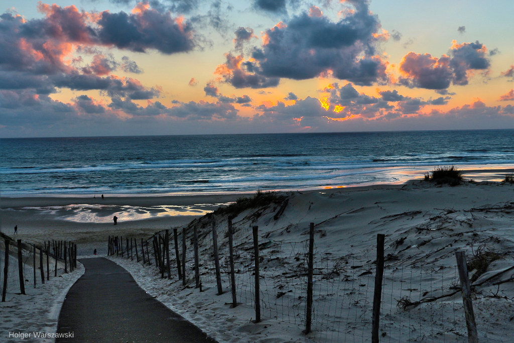 Sonnenuntergang Biscarosse Plage