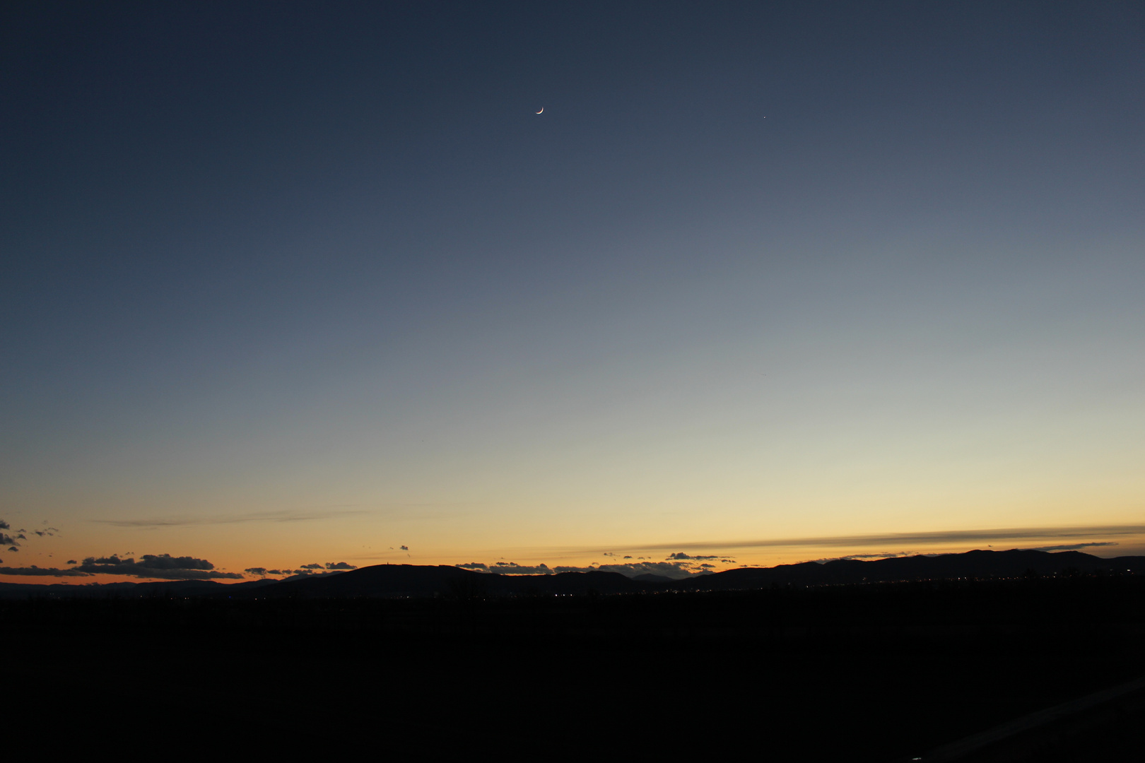 Sonnenuntergang Blick auf Wienerwald