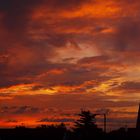 Sonnenuntergang - Blick aus dem Dachfenster