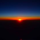 Sonnenuntergang - Blick aus dem Flugzeug -