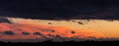 Sonnenuntergang - Blick nach Düsseldorf