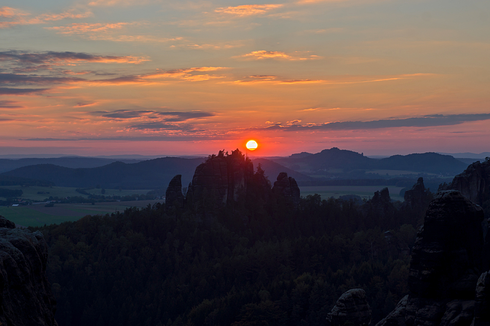 Sonnenuntergang- Blick vom Lehnriff