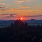 Sonnenuntergang- Blick vom Lehnriff