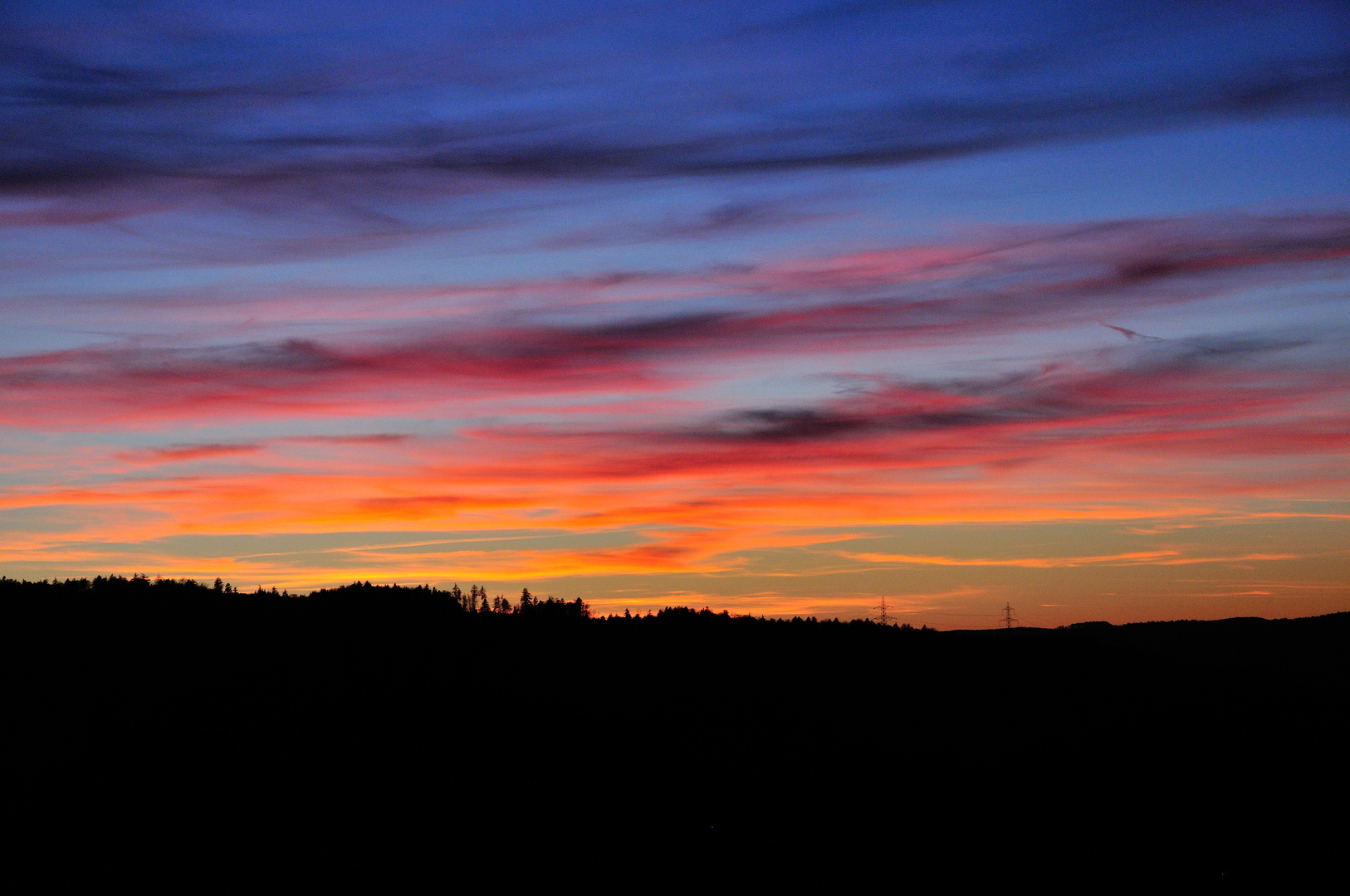 Sonnenuntergang Blick von Lengnau AG