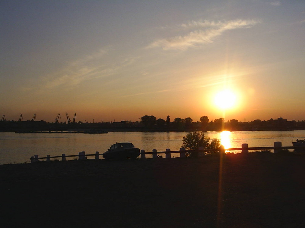 Sonnenuntergang - Braila, Donau, 2007