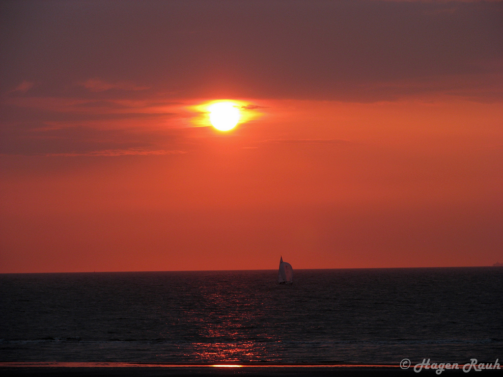 Sonnenuntergang Bredene / Belgien 2010