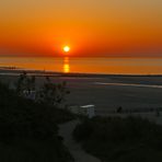 Sonnenuntergang Breskens am Strand