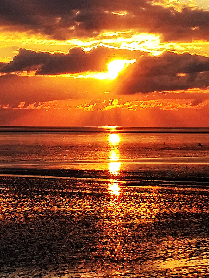 Sonnenuntergang Büsum im April 2019