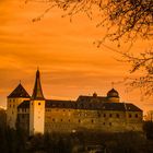 Sonnenuntergang, Burg Mylau