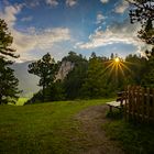 Sonnenuntergang Burgruine Falkenstein