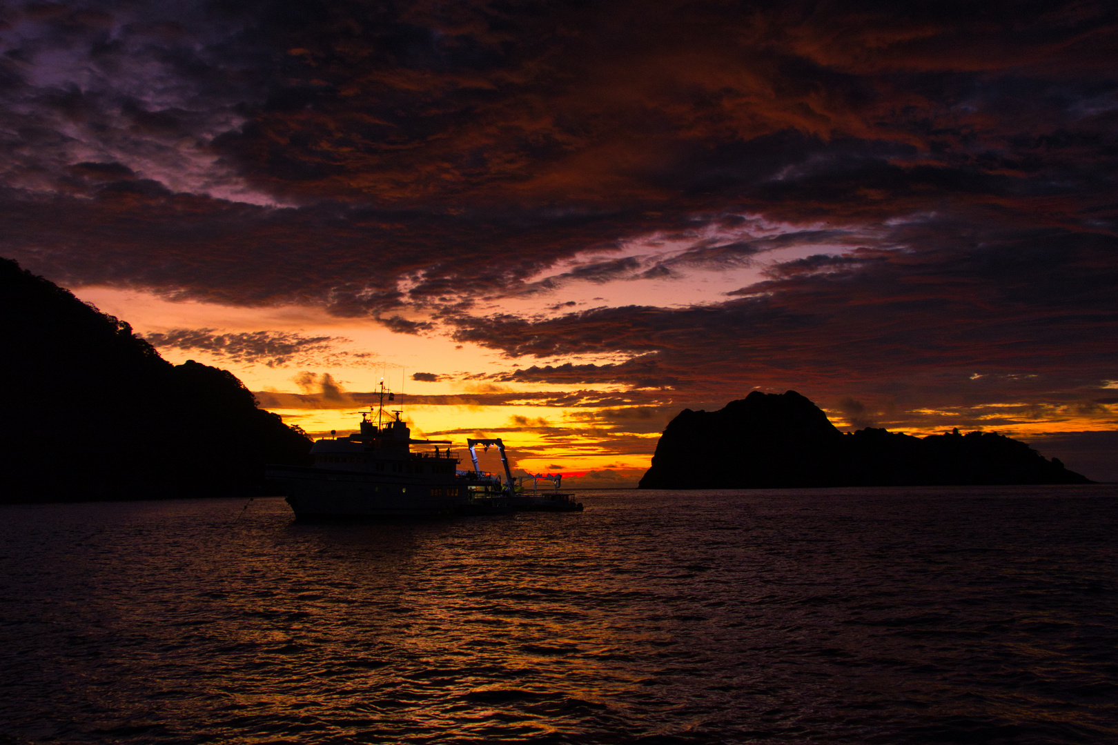 Sonnenuntergang Cocos Island