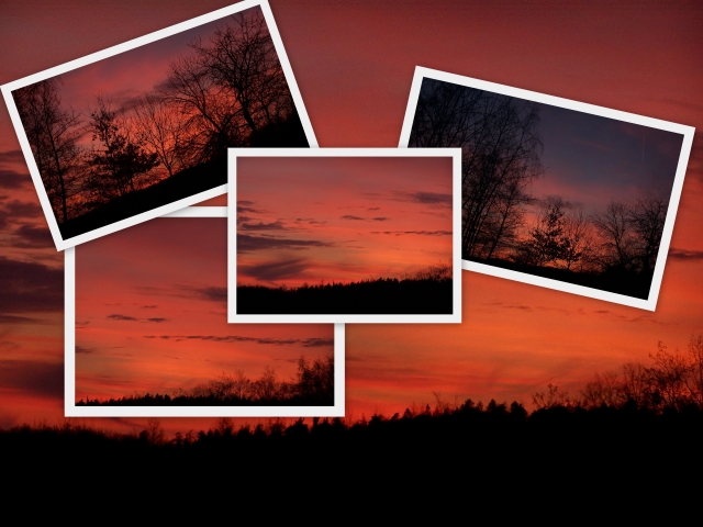 Sonnenuntergang-Collage