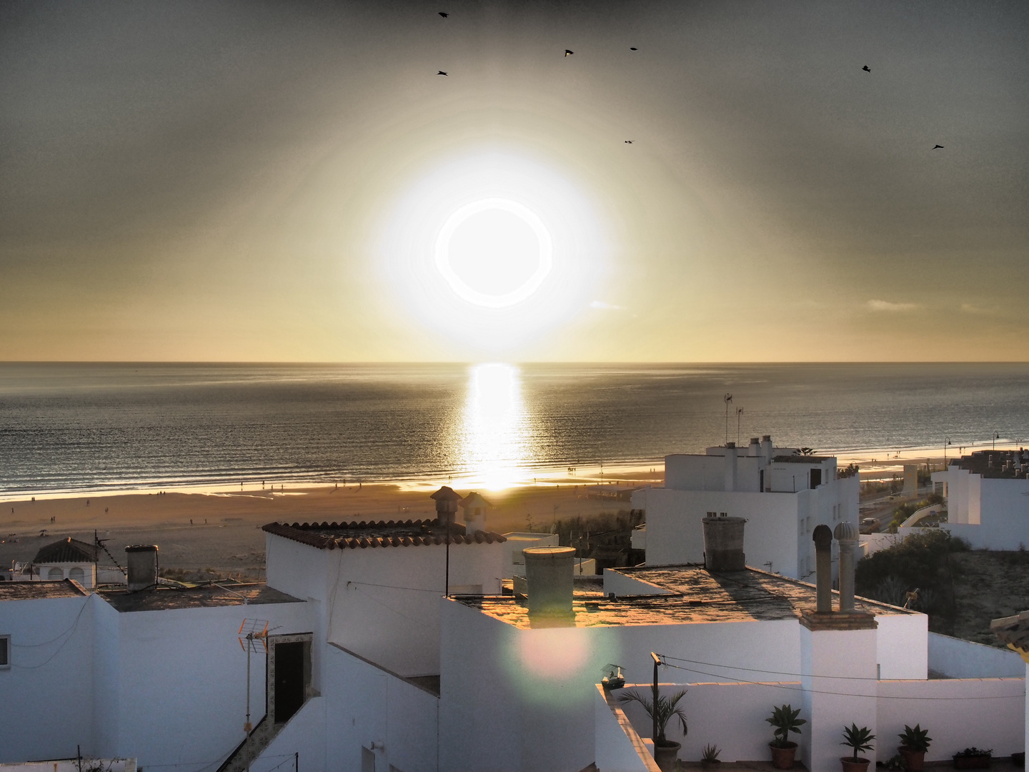 Sonnenuntergang Conil, Andalusien