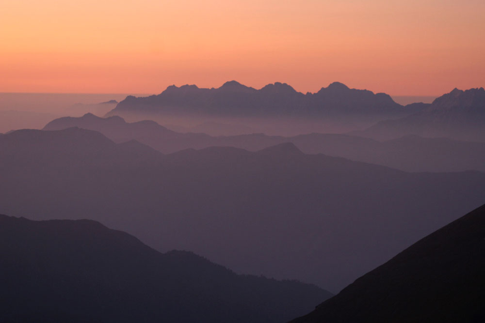 Sonnenuntergang Dachsteingebirge von Bettina Haas