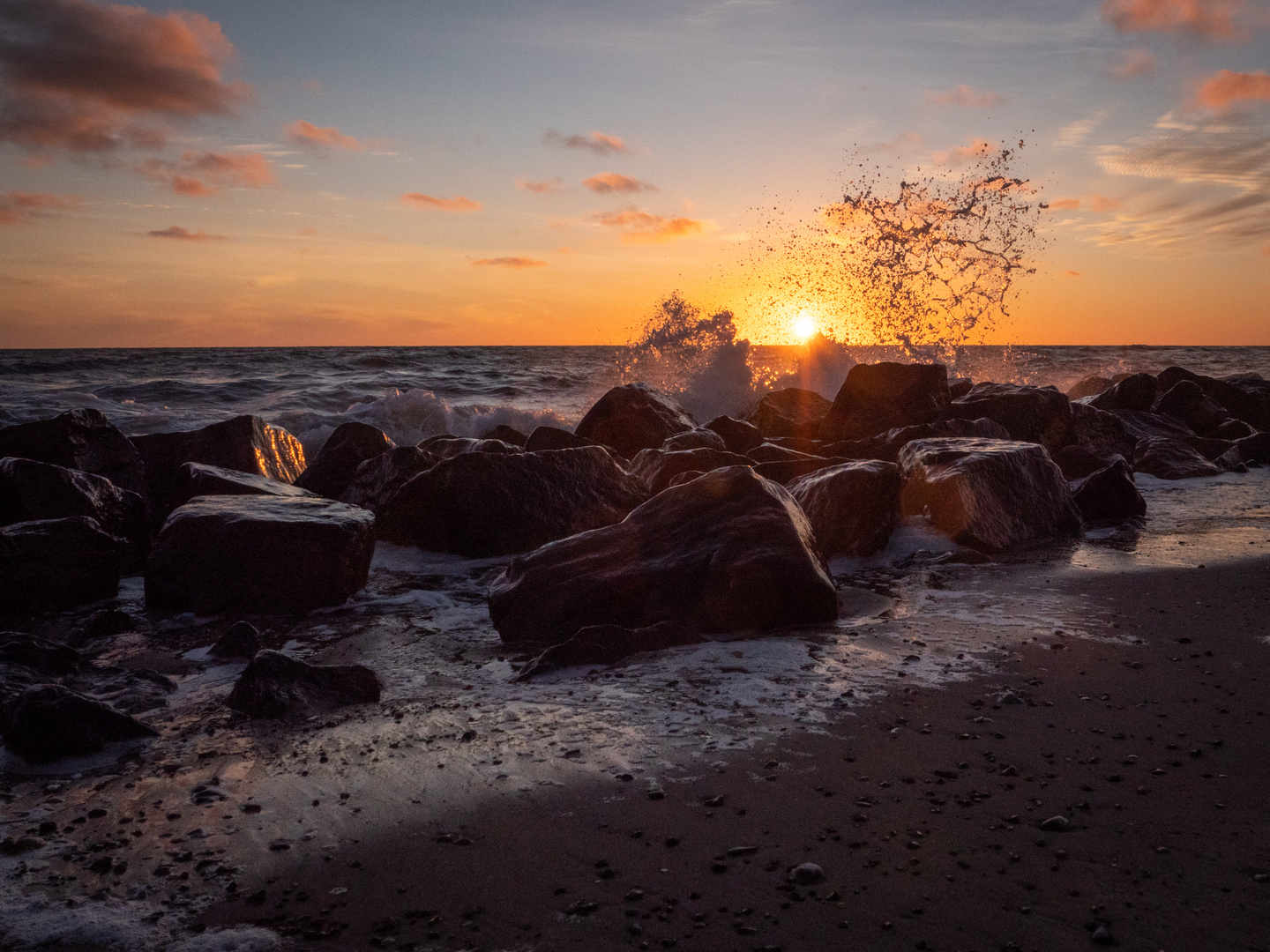 Sonnenuntergang Dänemark Spidsbjerg