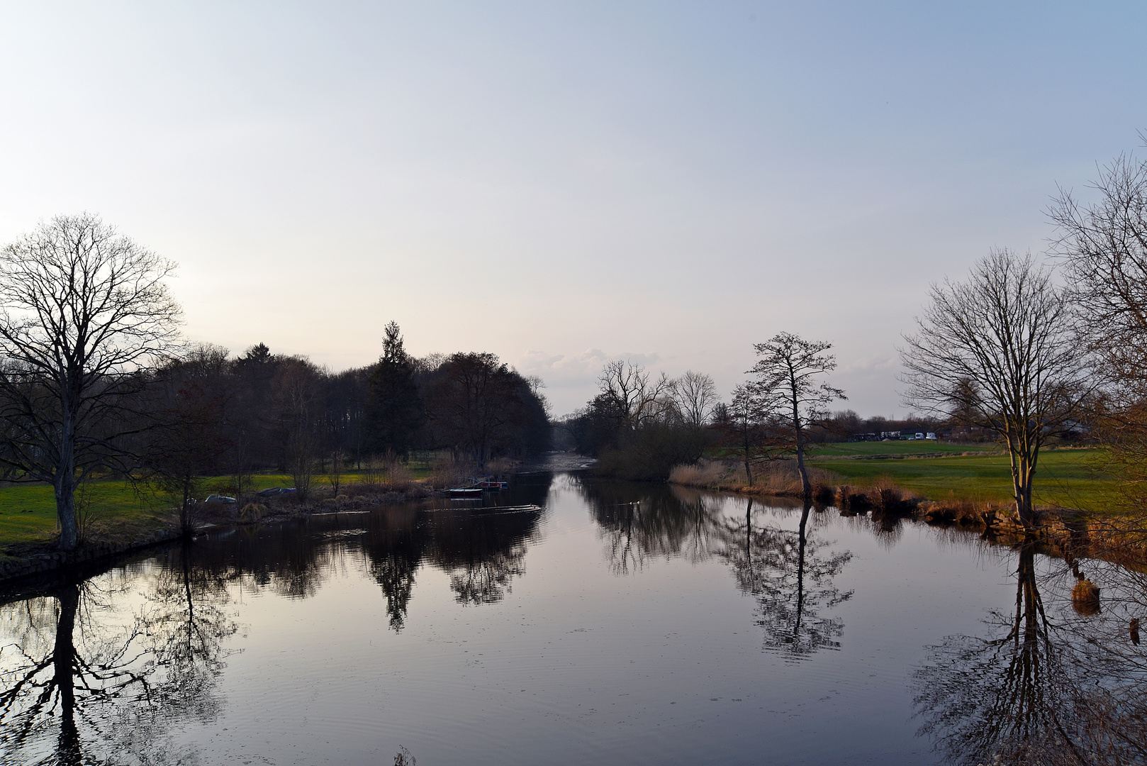 Sonnenuntergang der alten Kluvensieker Schleuse