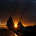 Sonnenuntergang der Hanse Sail