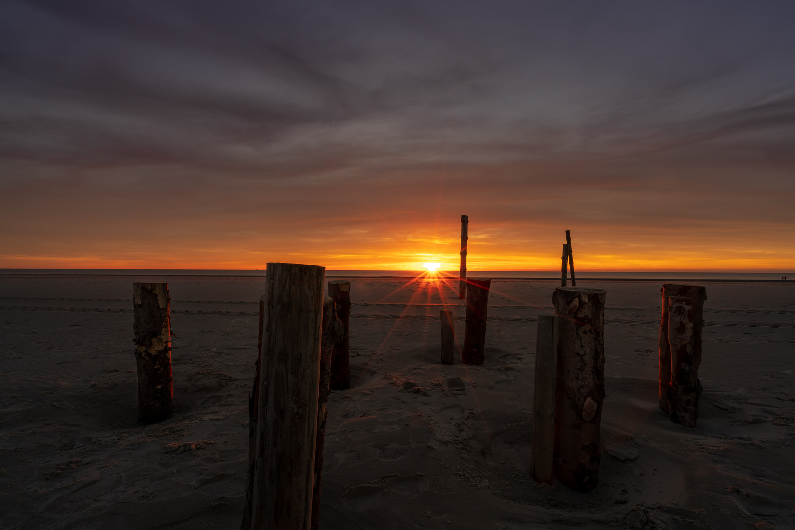 Sonnenuntergang der Himmel brennt