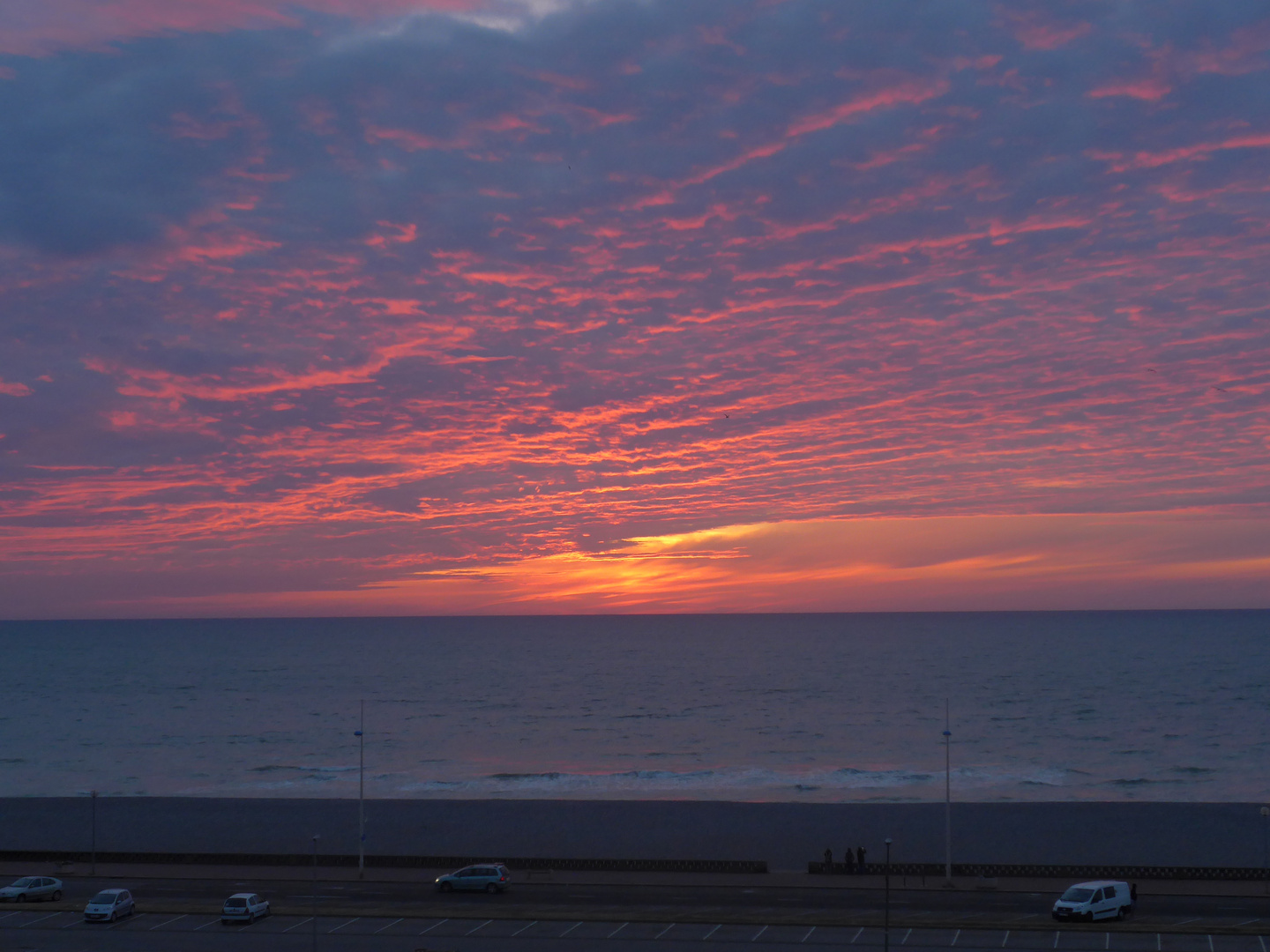 Sonnenuntergang Dieppe Normandie