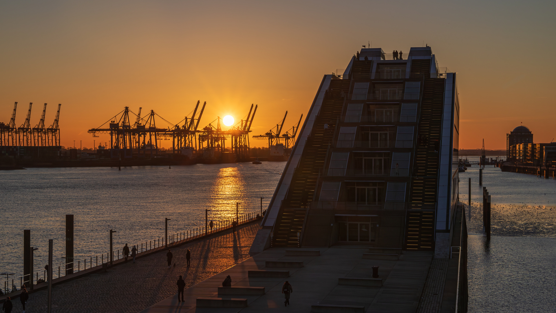 Sonnenuntergang Dockland