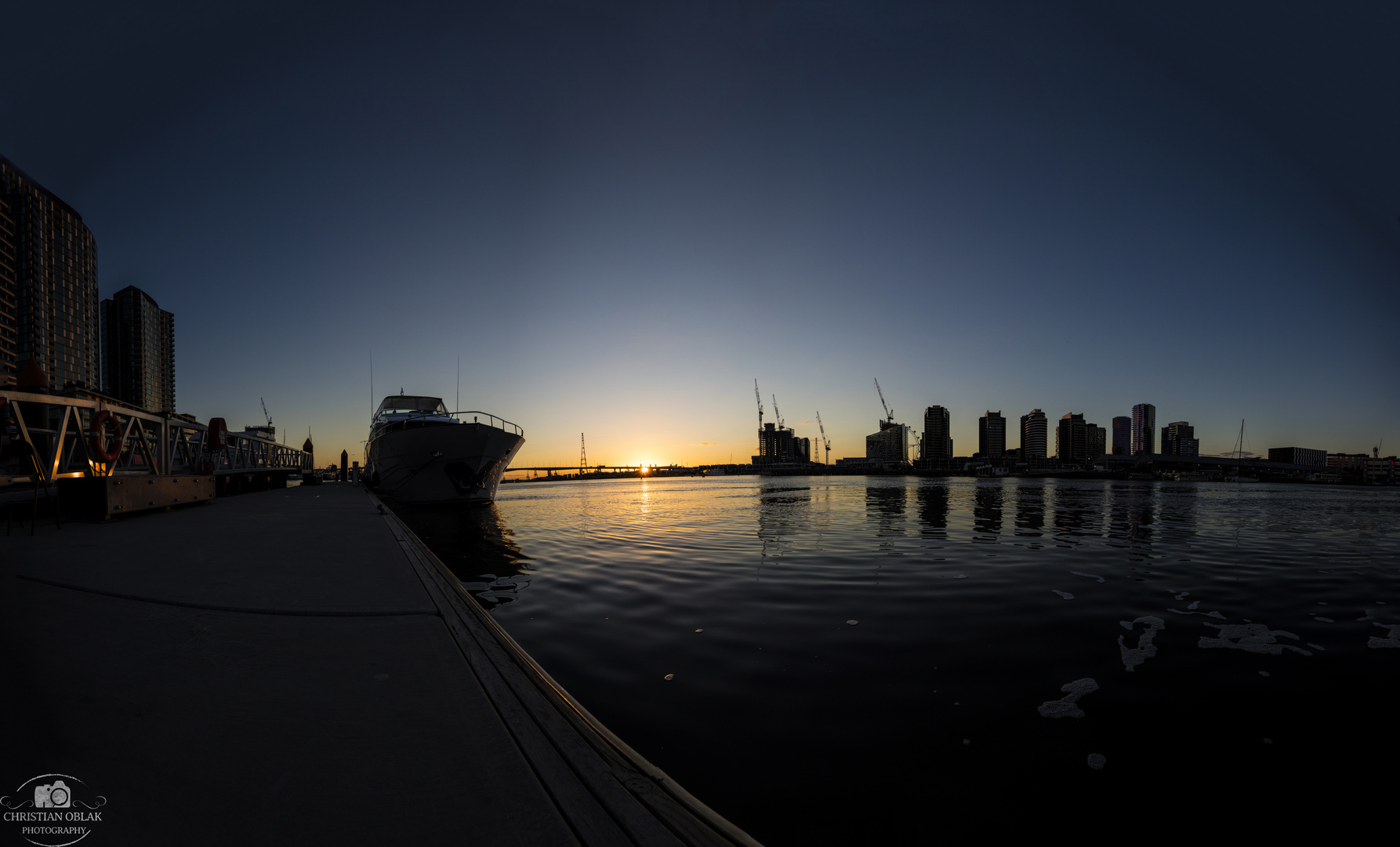 Sonnenuntergang Docklands