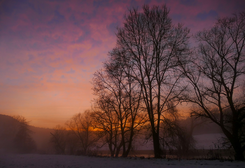 Sonnenuntergang Donautal