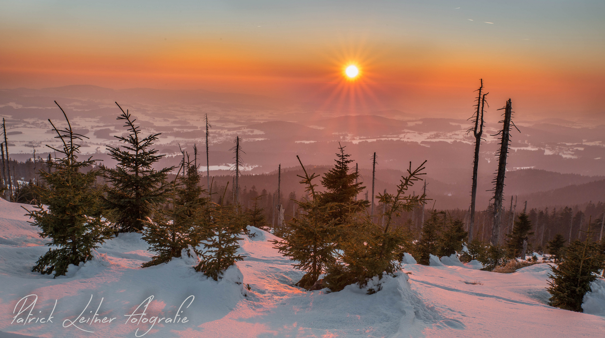 Sonnenuntergang Dreiländereck