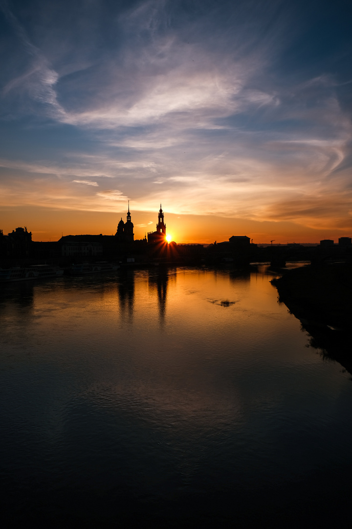 Sonnenuntergang Dresden Altstadt