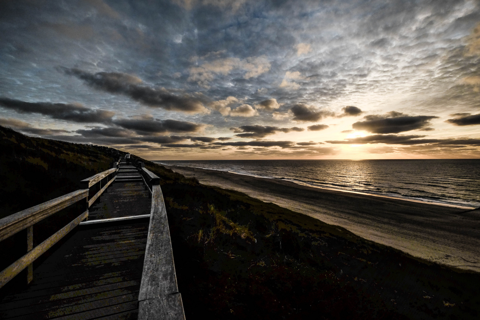 Sonnenuntergang Dünen Sylt