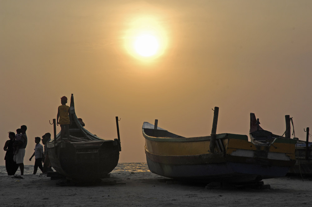 Sonnenuntergang ein wenig südlich von Kochi