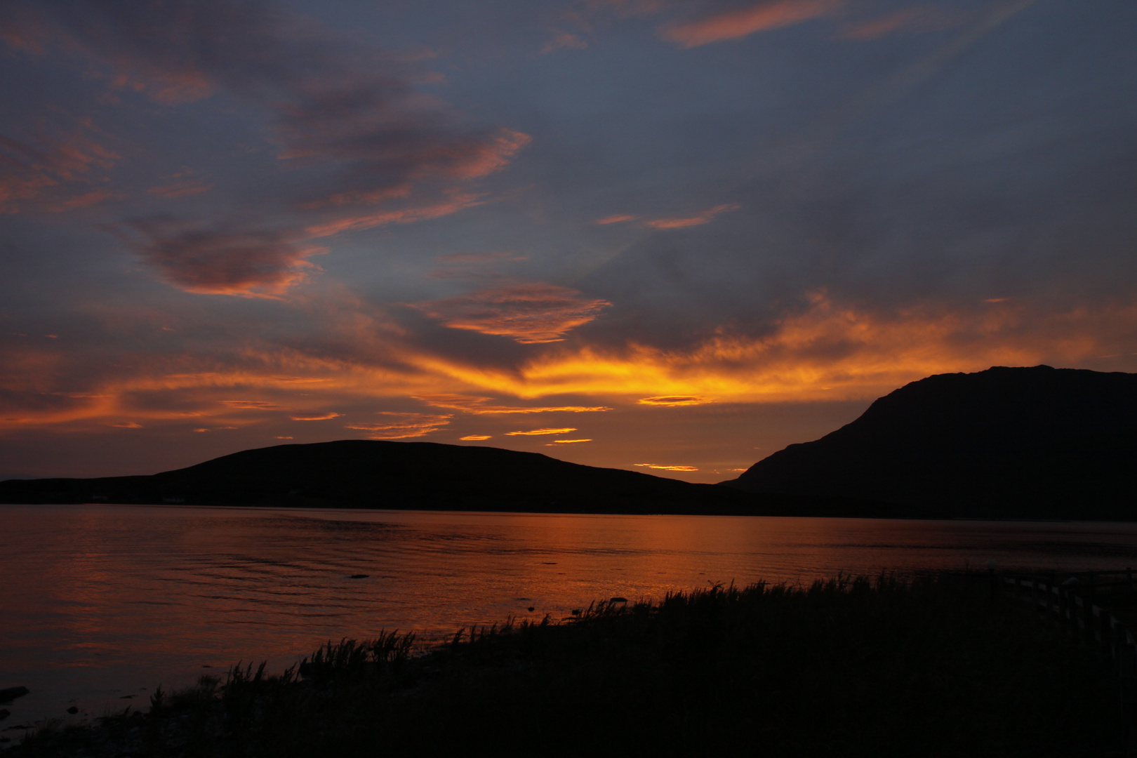 Sonnenuntergang eine Bucht nördlich von Ullapool