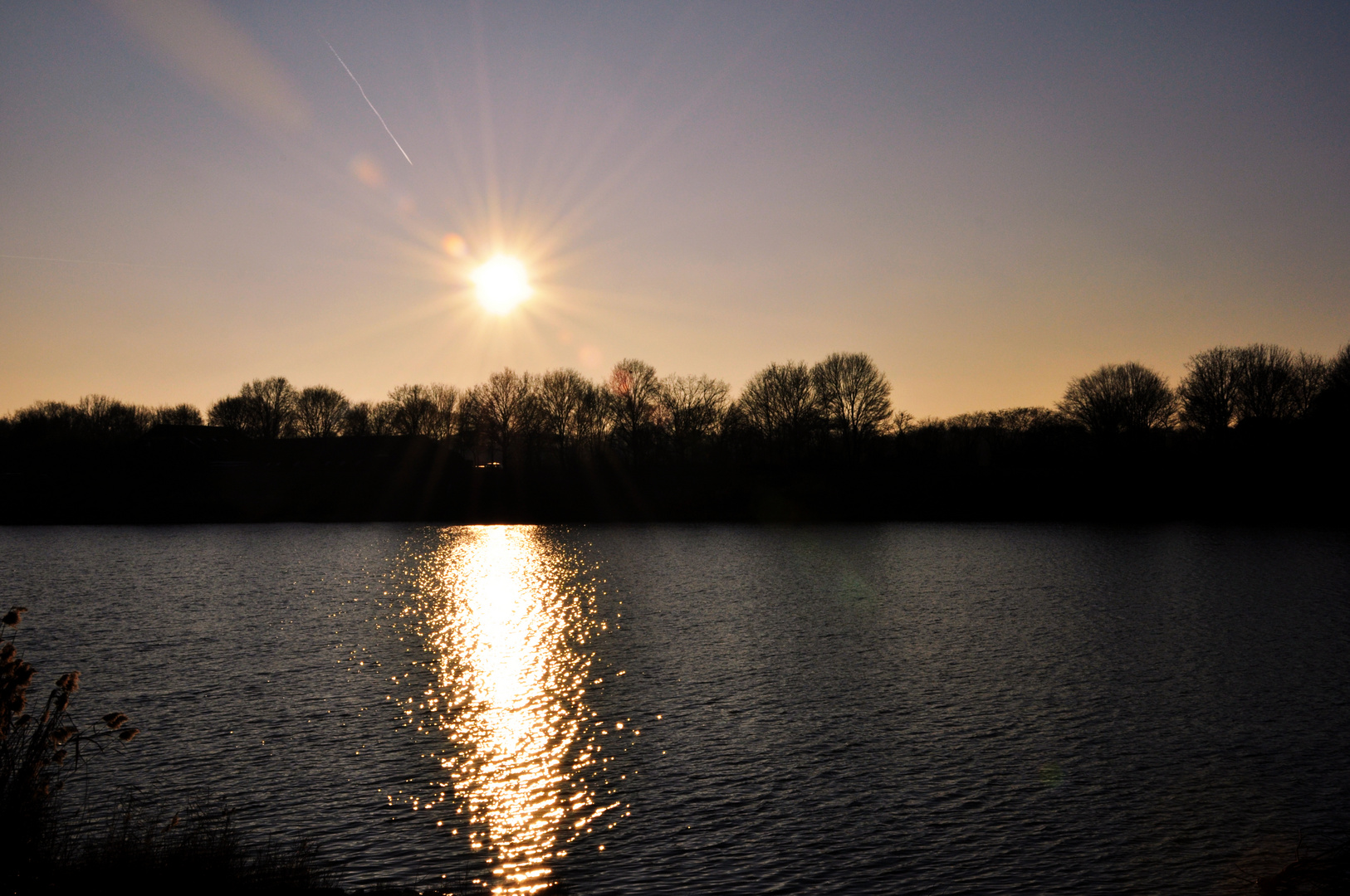 Sonnenuntergang Elfrather See